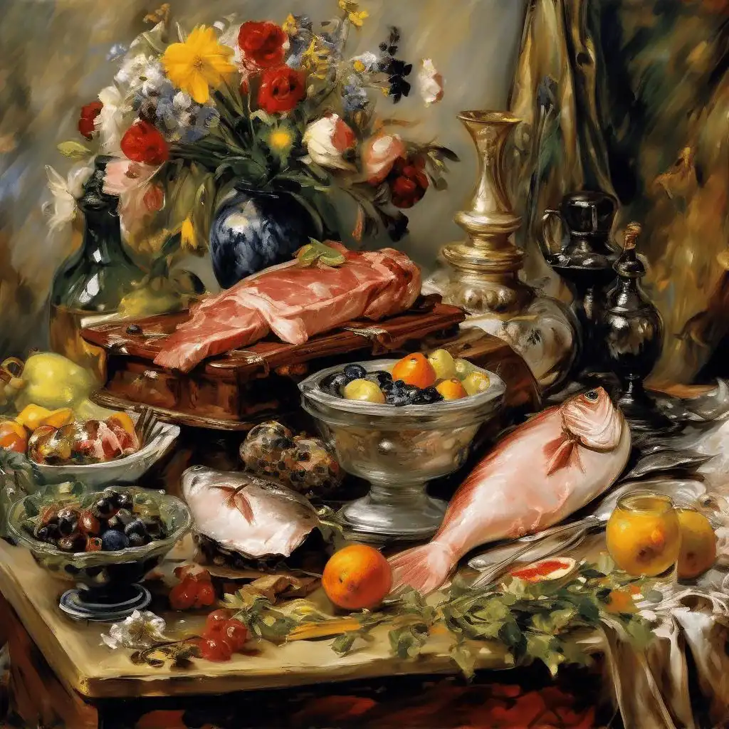 Meat and Fish at Hiller’s Berlin – Lovis Corinth
